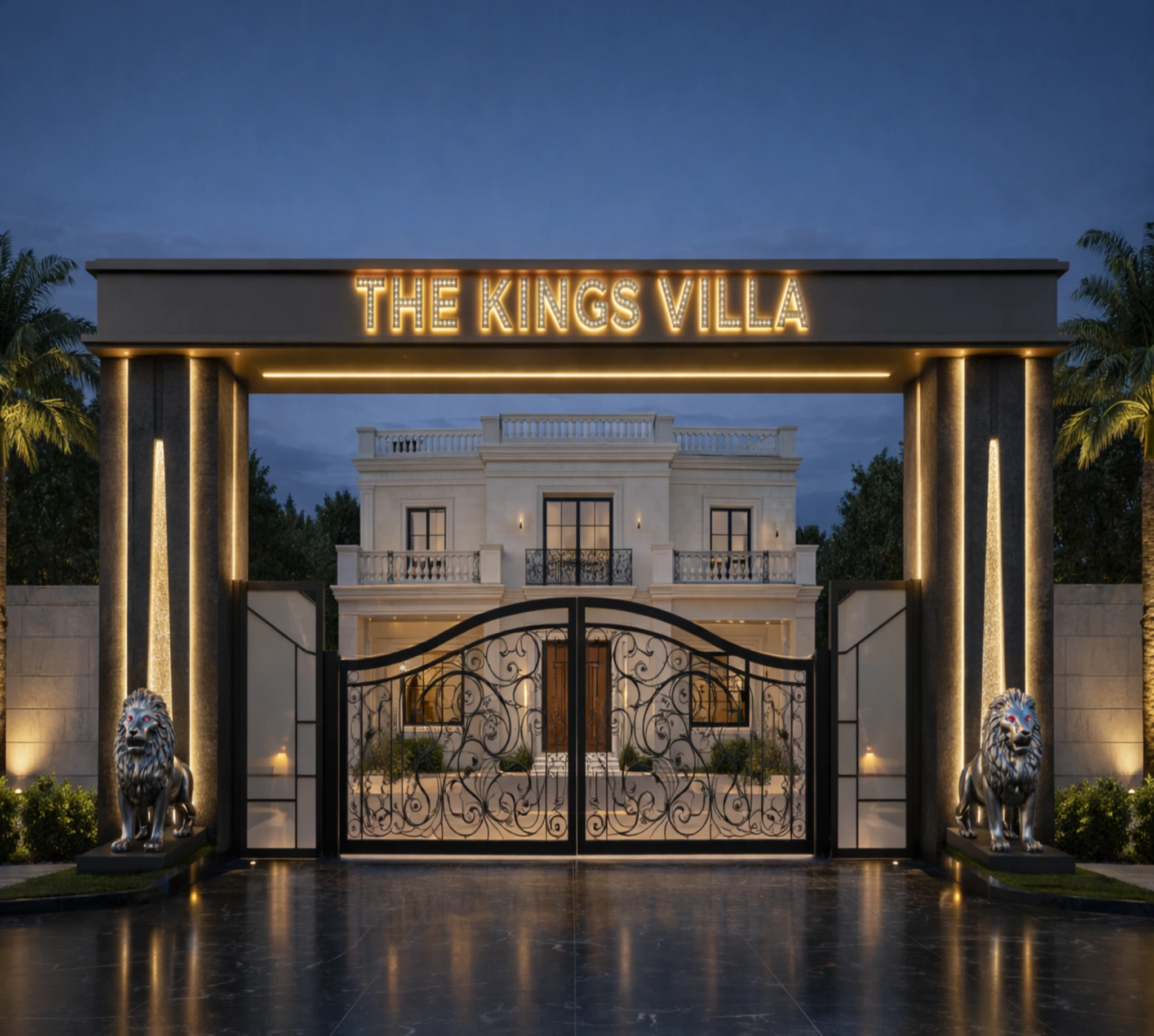 The Kings Villa highlight vector